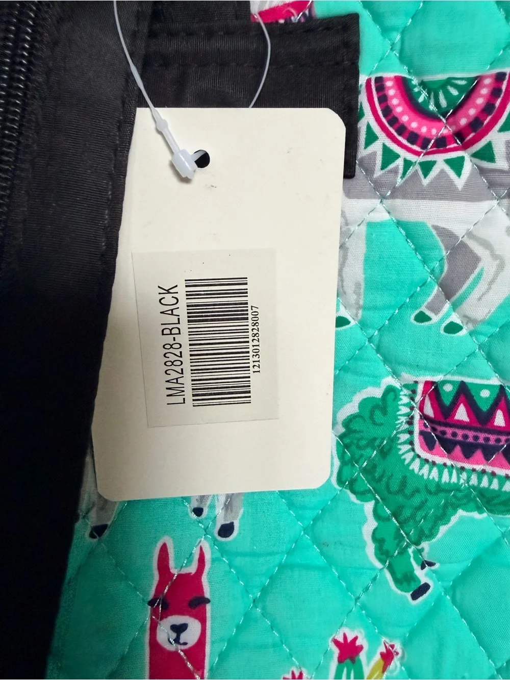 NWT Kids Turquoise Llama Print Diaper bag Backpack with Black Bow